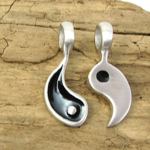 Yin Yang Pendants, Two (2) Yin Yang Pendants, 36x21mm Yin Yang Pendants, Jewelry Supplies, Item 410p