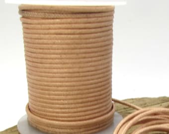 2mm Natural Waxed Cotton Cord, 25 Meters Natural Cotton Cord, Cotton Necklace Cord, Beading Supplies, Item 1918c