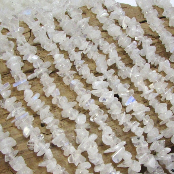 Rainbow Moonstone Chips, 35" inch Strand Moonstone Chips, Moonstone Beads, Jewelry Supplies, Beading Supplies, Item 186gss