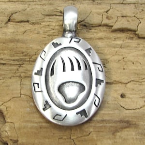 Bear Pendant, 41x23mm Bear Paw Pendant, Jewelry Supplies, Necklace Supplies, Item 276p