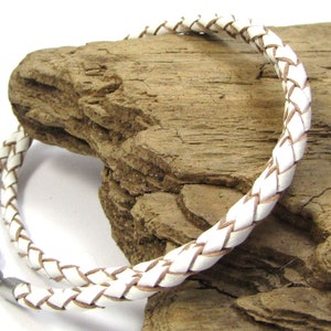 3mm Braided Leather Necklace, Custom Length and Color Braided Leather Necklace, Item 1782n