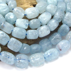 Aquamarine Nuggets, 16 inch Strand Blue Aquamarine Beads, Jewelry Supplies, Beading Supplies, Item 1800gss image 1