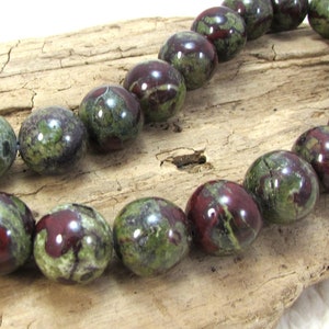 12mm Dragon Blood Jasper Beads, 16&quot; inch Strand, Jewelry Supplies, Beading Supplies, Item 1352pm