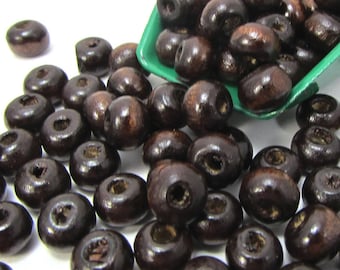 6mm Dark Brown Wood Beads, 500 Wood Beads, Item 349wb