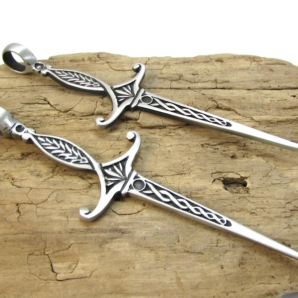 Sword Pendant, 94x28mm Sword Pendant, Jewelry Supplies, Necklace Supplies, Item 254p