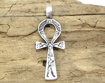 Ankh Pendant, 48x17mm Ankh Pendant, Jewelry Supplies, Necklace Supplies, Item 238p