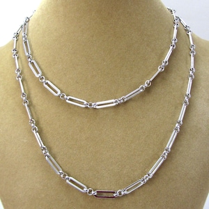 Paperclip Chain Necklace, 14x4.5mm Stainless Steel Paperclip Chain Necklace, Custom Length Necklace, Item 2423n