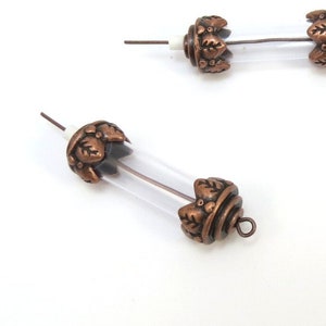 Vial Pendant, Two (2) Empty Vial Pendants, Antique Copper Vials, Jewelry Supplies, Item 476m