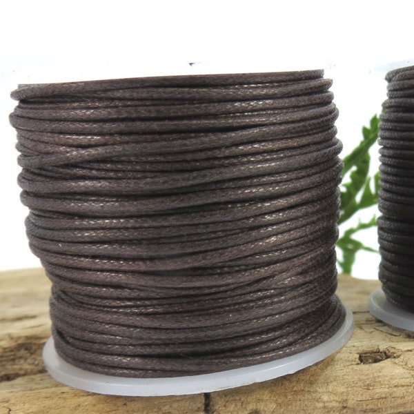 1mm Brown Waxed Cotton Cord, 25 Meter Spool Brown Cord, Necklace Cord, Jewelry Supplies, Beading Supplies, Item 638c