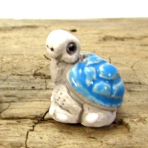 Turtle Beads, Two (2) Small 16x14mm Hand-Painted Ceramic Turtle Beads, Multicolored Glazed Turtle Beads, Jewelry Supplies, Item 1397gss