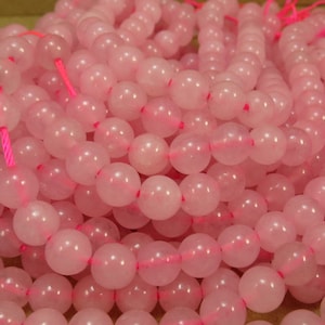 6mm Rose Quartz Beads, 6mm Pink Quartz Beads, 16&quot; inch Strand, Jewelry Supplies, Beading Supplies, Item 690pm