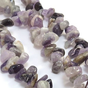Amethyst Nuggets, Natural Extra Large Top Drilled Amethyst Nuggets, 15&quot; inch Strand, Purple Gemstone Beads, Beading Supplies, Item 441gs