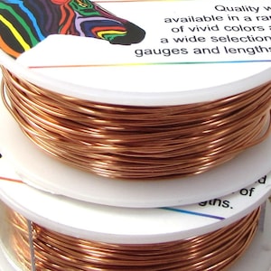 Copper Zebra Wire, 22 Gauge Natural Copper Wire, 45 Yard Spool, Jewelry Supplies, Beading Supplies, Item 582wr