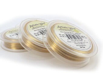 BRASS WIRE 24 GA 216 FT 1//4 LB BARE YELLOW JEWELERS ROUND BRASS HALF HARD