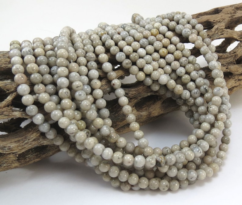 4mm Gray Beads 16 inch Strand Jewelry Supplies Item 1006pm Beading Supplies Grey Feldspar Beads Natural 4mm Round