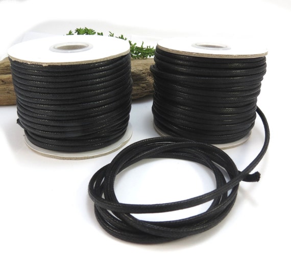 Cord, 1 Spool 2.5mm OR 3mm Solid Rubber Black Beading Cord Great