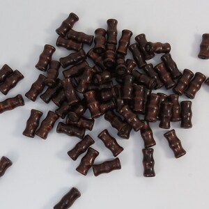 16x7mm Wood Beads, Dark Brown Bamboo Shape Wood Beads, 250 Wooden Beads, Beading Supplies, Jewelry Supplies, Item 357wb image 5
