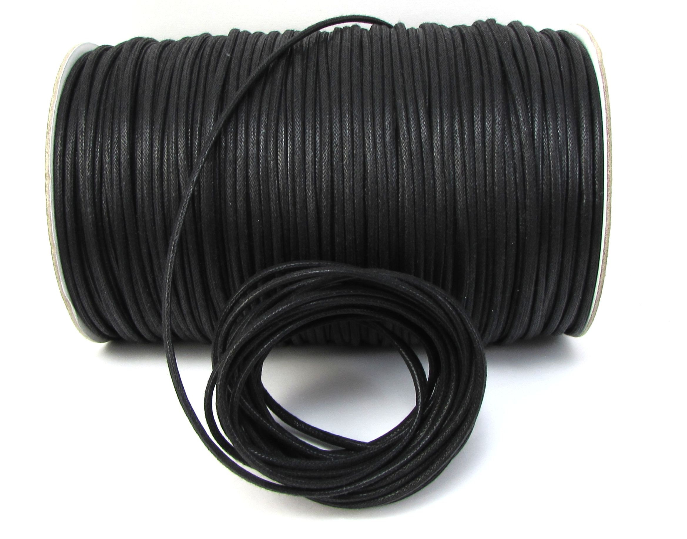 Black Cotton Cord, 3mm Waxed Cotton Cord, 5 Yards Black Cord, 15 Feet  Cotton Necklace Cord, Item 634ct -  Ireland