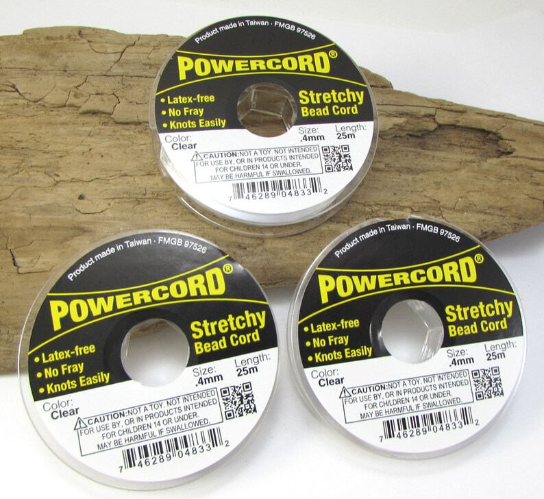 Powercord® 0.4mm Stretchy Bead Cord 3.5 Pound Test Cord Etsy