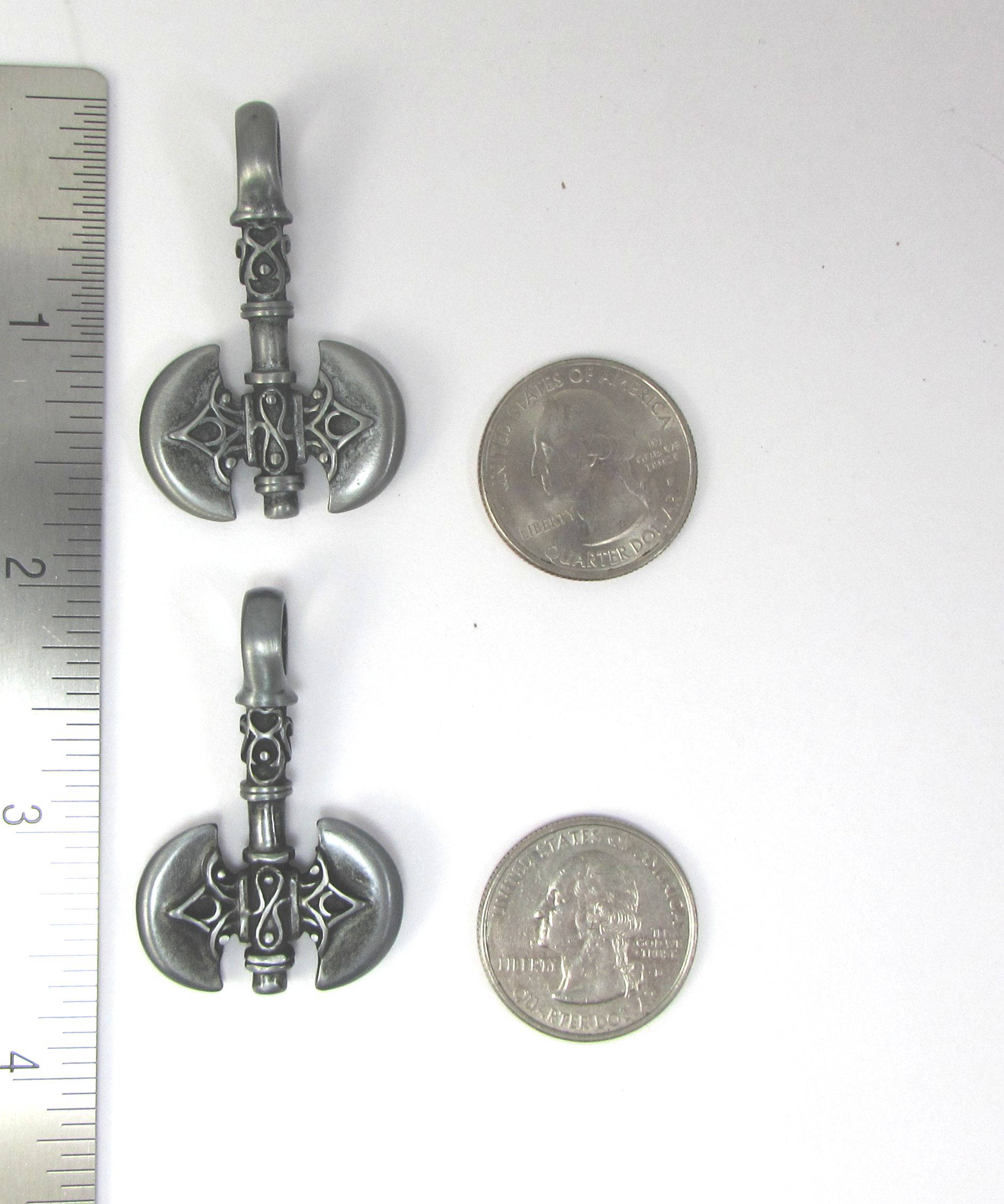Axe Pendant, 43x27mm Double-sided Axe Pendant, Item 148p - Etsy