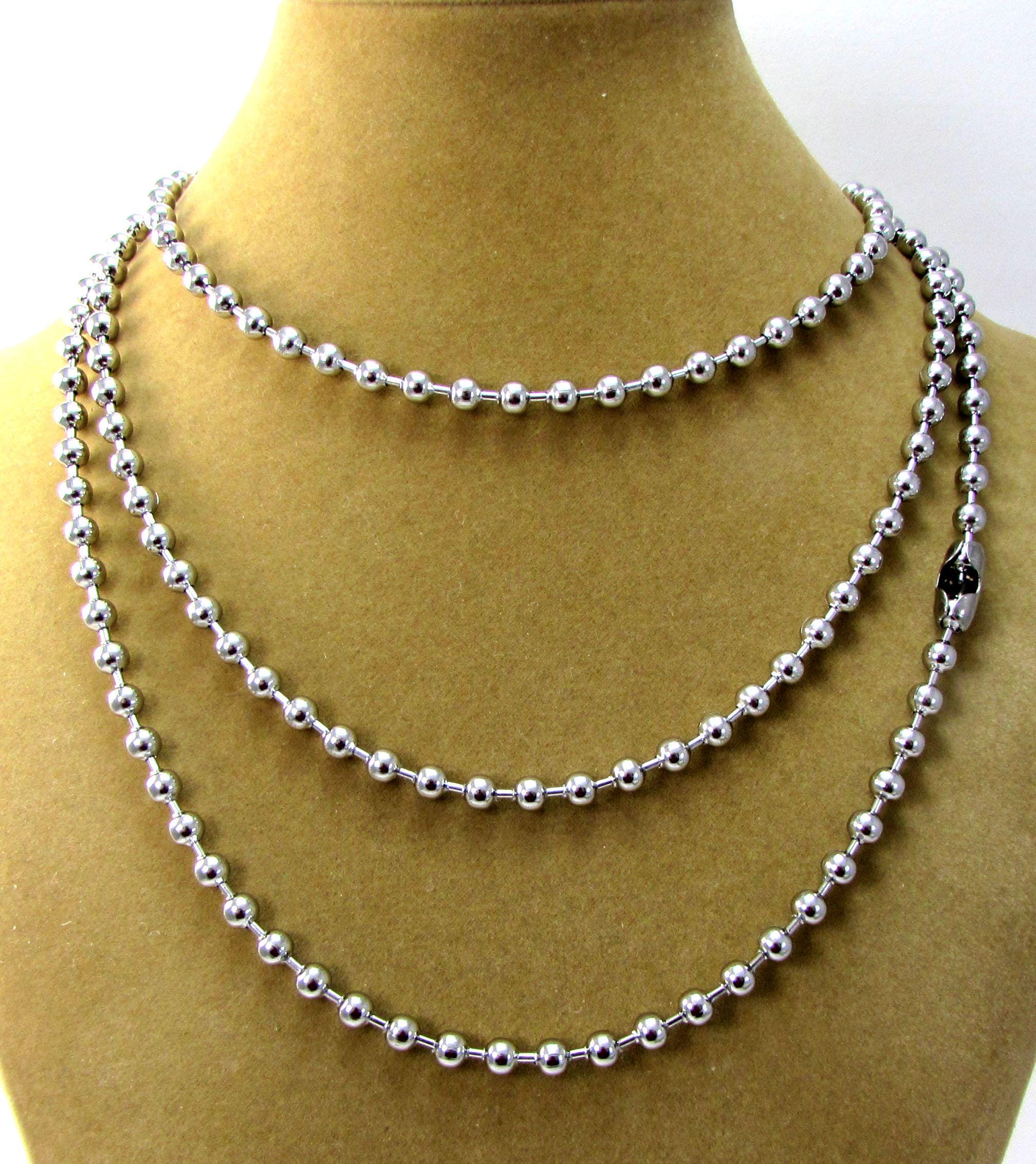 Ball Chain, 4.5mm Stainless Steel Chain, Custom Length Necklace