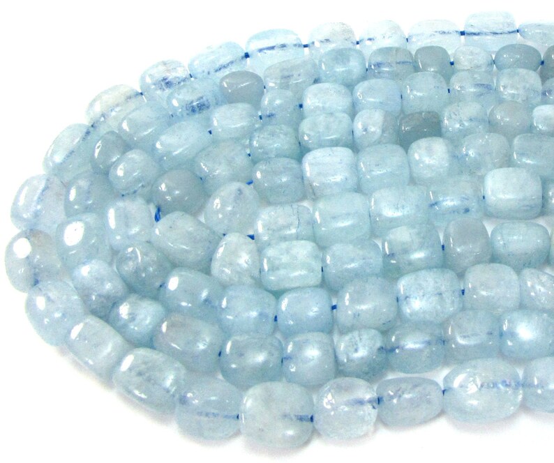 Aquamarine Nuggets, 16 inch Strand Blue Aquamarine Beads, Jewelry Supplies, Beading Supplies, Item 1800gss image 6