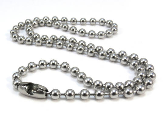 Necklaces Stainless Steel Ball Bead Chain Necklace Chj4070 5mm / 24 Wholesale Jewelry Website Unisex