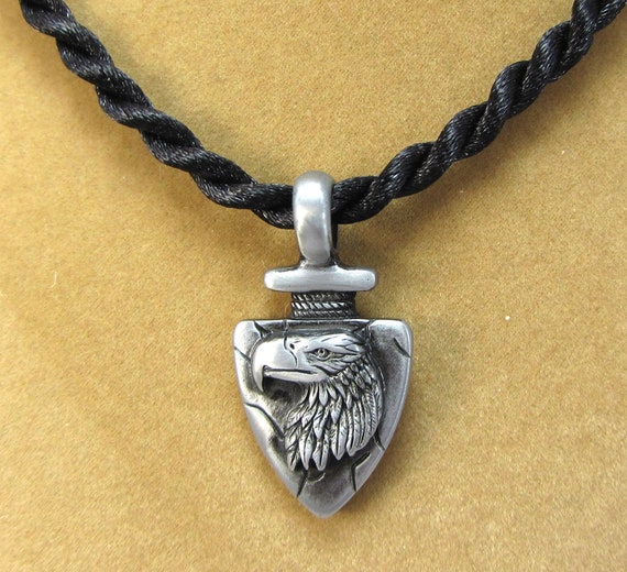 Eagle Necklace Head With Arrowhead Pendant 42x22mm - Eagle Arrowhead Pendant Necklace