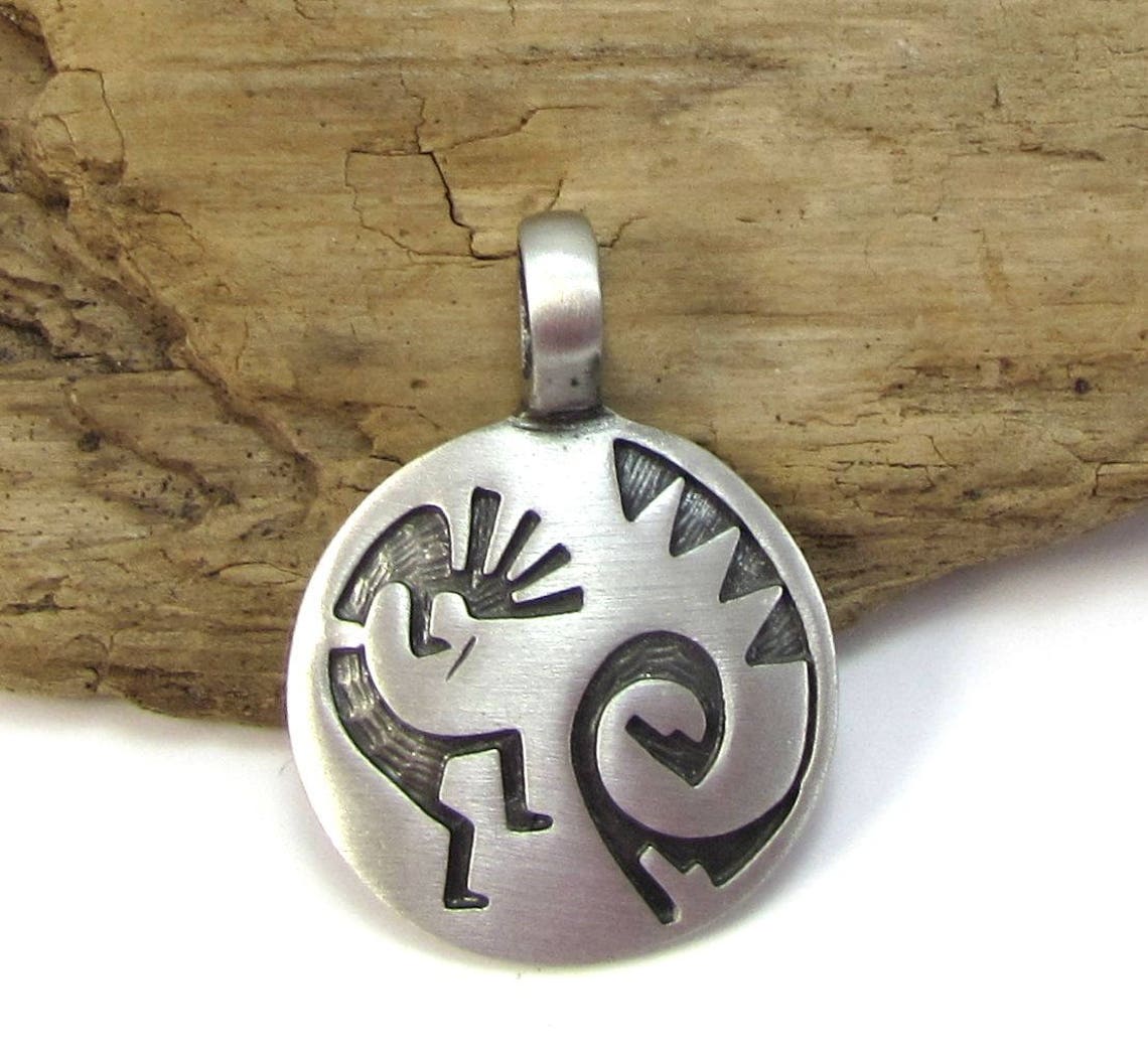 Kokopelli Necklace 39x28mm Kokopelli Pendant Native Etsy