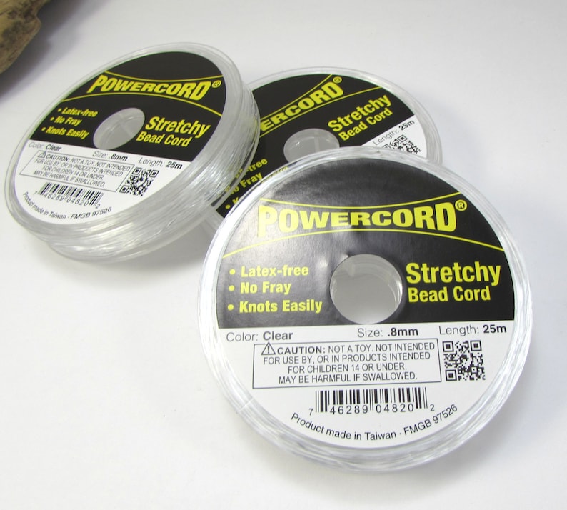 Powercord® 0.8mm Stretchy Bead Cord 8.5 Pound Test Cord Etsy
