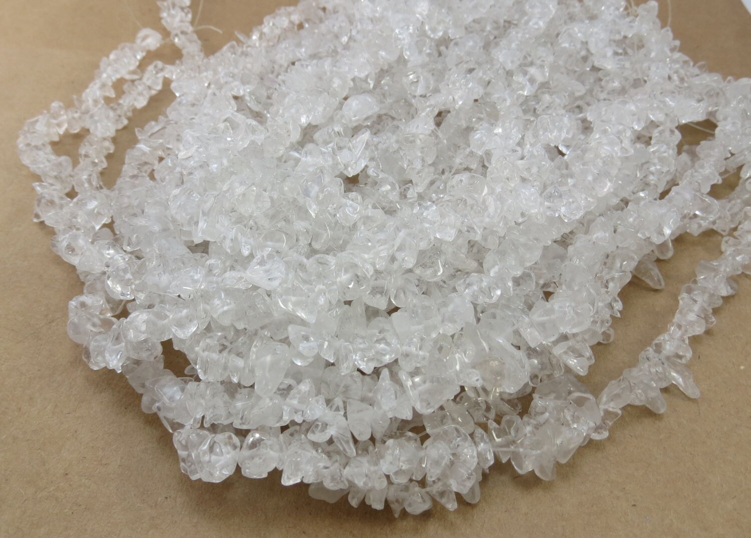 Quartz Crystal Chips Clear Crystal Quartz Gemstone Chips Etsy
