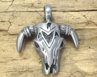 Bull Skull Pendant, 43x35mm Steer Skull Pendant, Item 109p