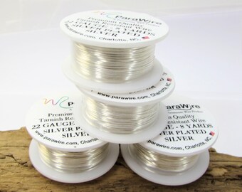 Alambre de plata calibre 22, alambre de plata resistente al deslustre, carrete de 8 yardas, artículo 2642wr