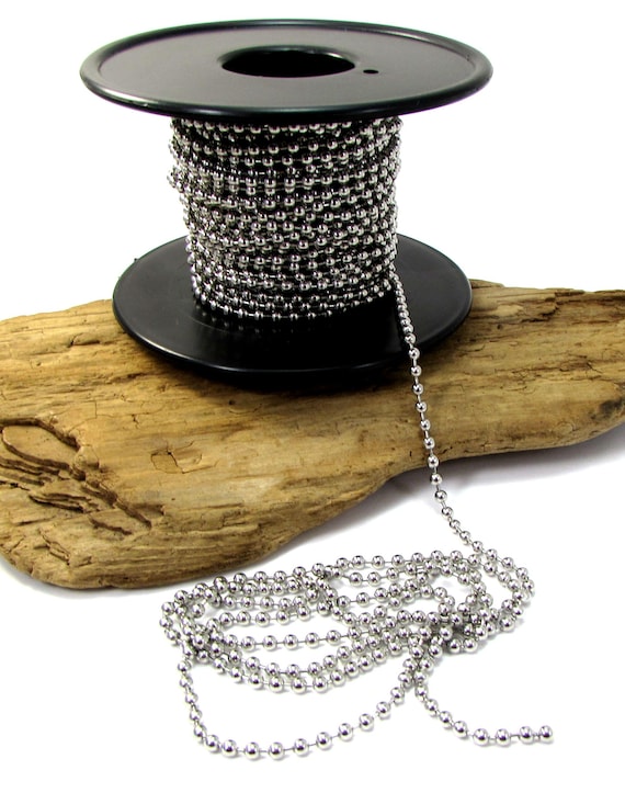 Fdit Boule Perle Chaîne Chaîne à Billes Découpable En Acier Inoxydable 304 En Acier Inoxydable