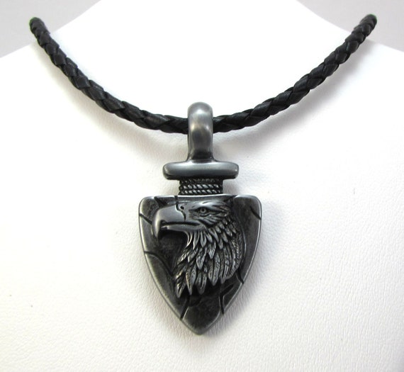 Eagle Necklace Arrowhead Pendant 42x22mm Eagles On - Eagle Arrowhead Pendant Necklace