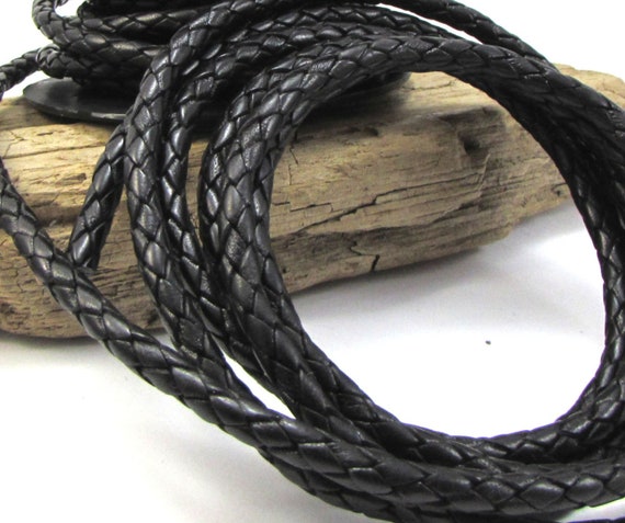Black Leather Indian String Cord Jewelry Sold by the Yard