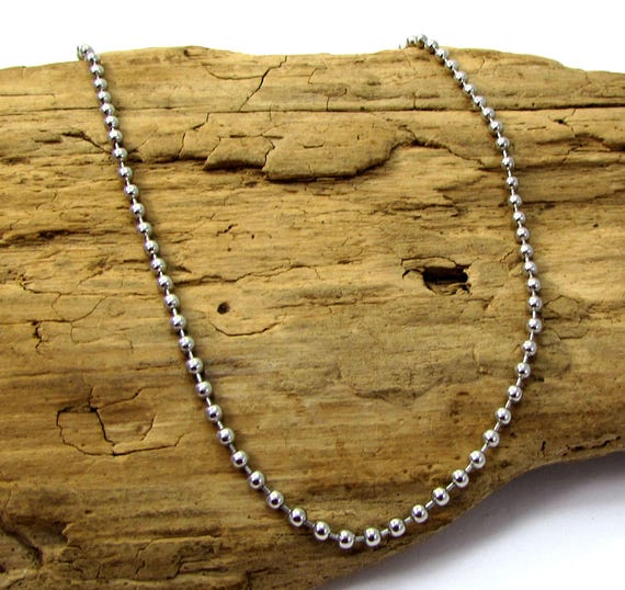 Ball Chain Necklace, 2.4mm Stainless Steel Ball Chain