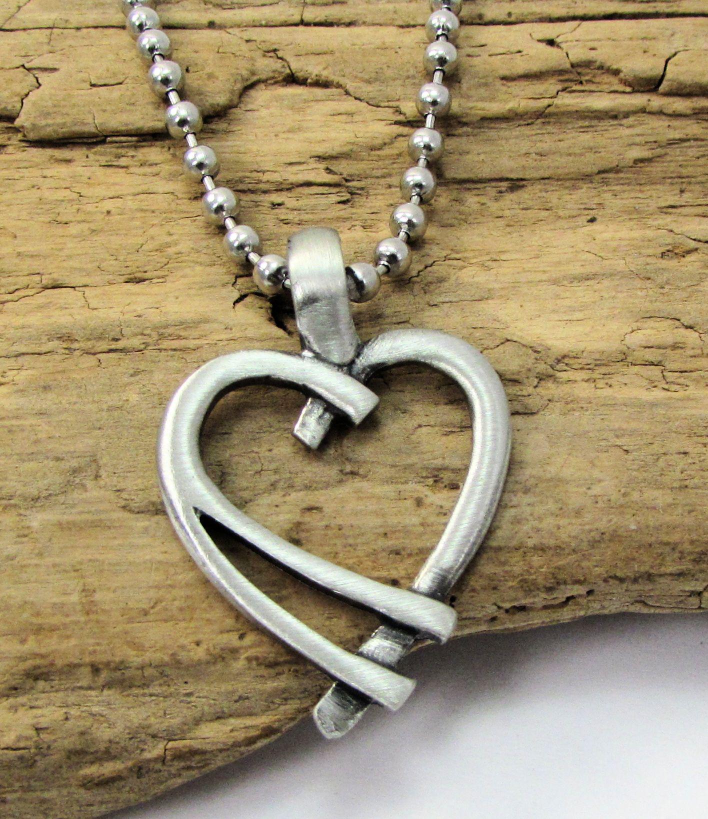 Heart Pendant Necklace, 39x27mm Fancy Heart Pendant, Custom