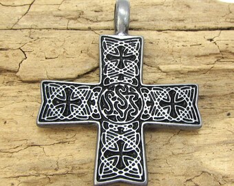 Cross Pendant, 46x36mm Celtic Cross Pendant, Item 222p