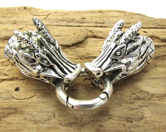 Dragon Head Clasp, One (1) Dragon Clasp, Necklace and Bracelet Clasp, Jewelry Supplies, Item 2336m