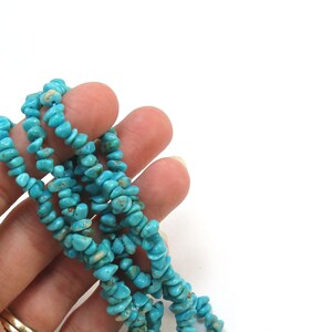 Turquoise Beads, 16 inch Strand, Blue Turquoise Nugget Beads, Jewelry Supplies, Beading Supplies, Item 175gss image 7