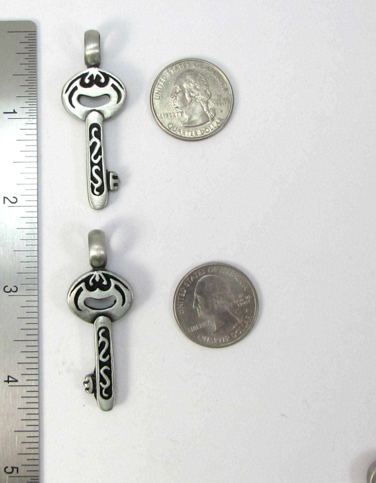 Key Pendant, 51x19mm Smiley Face Double-sided Key Pendant
