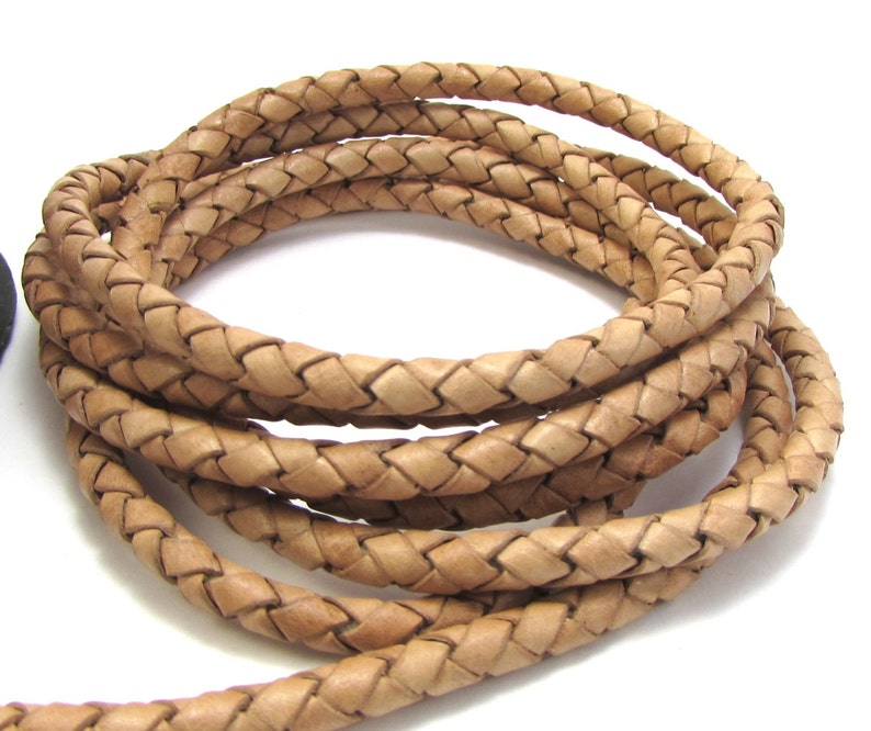 Braided Leather Necklace 5mm Leather Braided Cord Necklace Etsy
