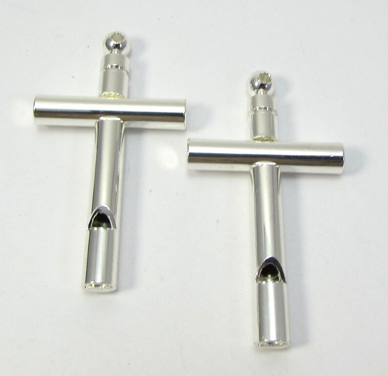 Cross Whistle Whistle Necklace 47x25mm Working Cross Etsy