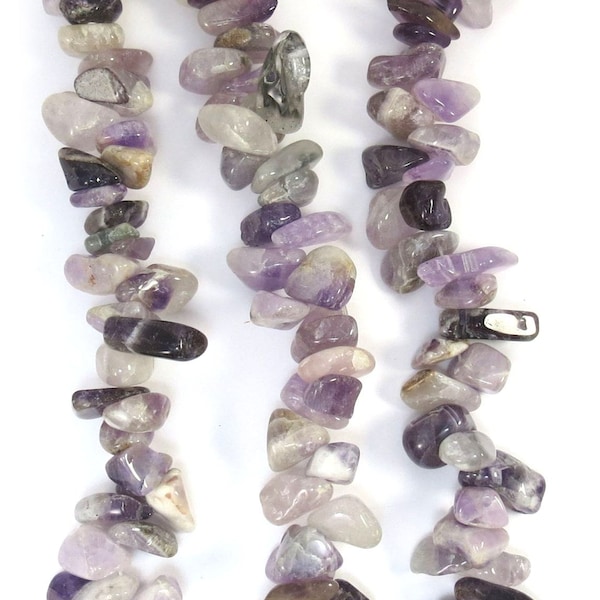 Amethyst Nuggets, Natural Extra Large Top Drilled Amethyst Nuggets, 15" inch Strand, Purple Gemstone Beads, Beading Supplies, Item 441gs