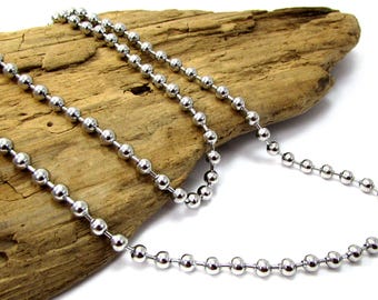 Ball Chain Necklace, 4.5mm Stainless Steel Chain, Custom