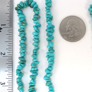 Turquoise Beads, 16 inch Strand, Blue Turquoise Nugget Beads, Jewelry Supplies, Beading Supplies, Item 175gss image 8