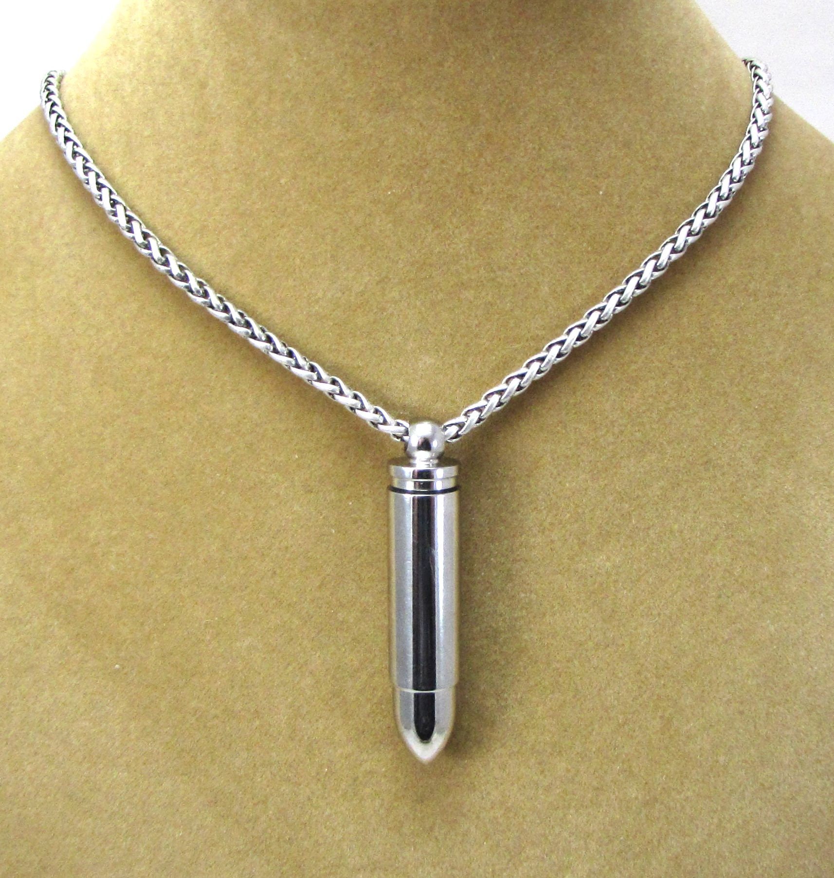 Silver Bullet Necklace - Etsy Silver Bullet Necklace - Etsy
