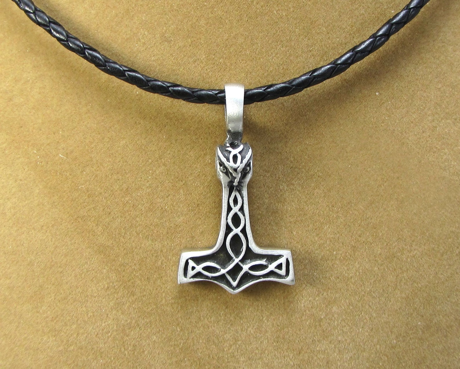 Thor's Hammer Necklace 44x25mm Thor's Hammer With Etsy