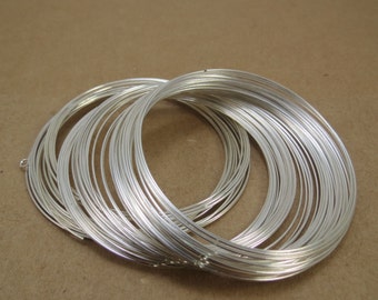 Memory Wire, Silver-Plated Carbon Steel Wire, 22 Gauge Bracelet Memory Wire, Jewelry Supplies, Beading Supplies, Item 579wr